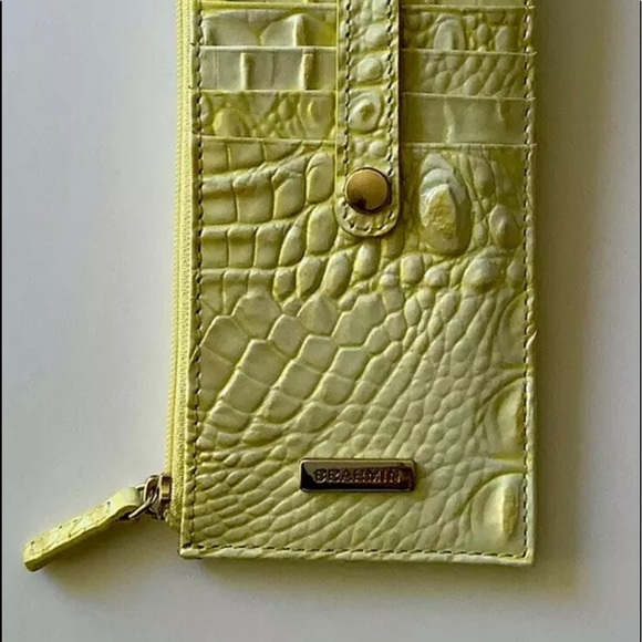 SOLD OUT, Brahmin, Sunbeam Neon Yellow Slim Credit Card Wallet, NWOT’s - Picture 7 of 12